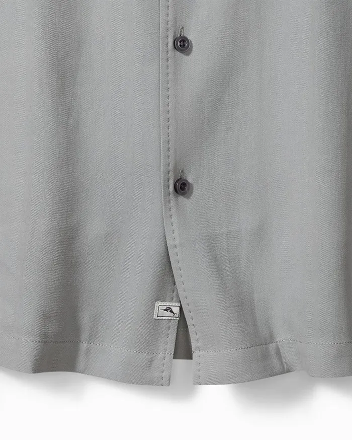 Men Hawaiian Herringbone Camp Shirt Dove Grey Tommy Bahama Shirts Men Hawaiian Herringbone Camp Shirt Dove Grey Tommy Bahama Shirts