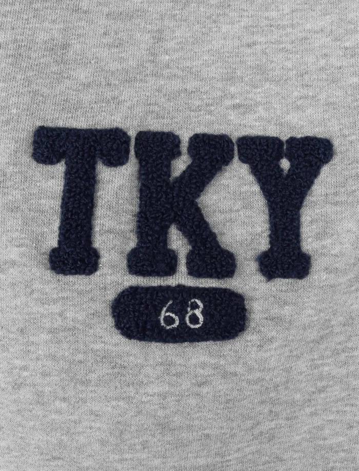 Men Hoodies and Sweatshirts Tokyo Laundry Hennessey Zip Through Hoodie With Tape Sleeve Detail In Light Grey Marl Tokyo Laundry Grey