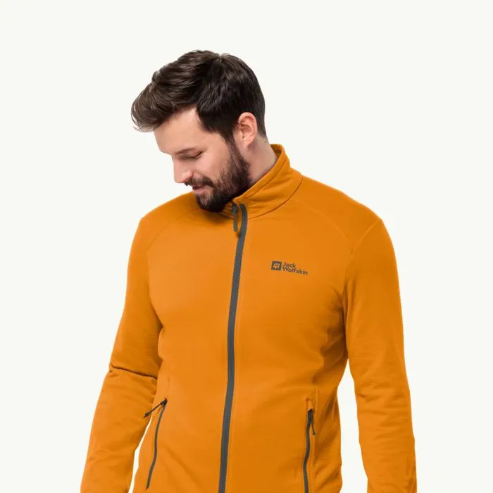 Men Jack Wolfskin Betweenseasons Jackets KOLBENBERG FZ M Safflower S Mens Fleece Jacket Men Jack Wolfskin Betweenseasons Jackets KOLBENBERG FZ M Safflower S Mens Fleece Jacket