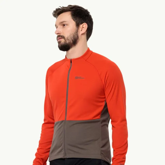 Men Jack Wolfskin Fleece MOROBBIA FZ LS M Strong Red S Mens Functional Jacket For Cycling Men Jack Wolfskin Fleece MOROBBIA FZ LS M Strong Red S Mens Functional Jacket For Cycling