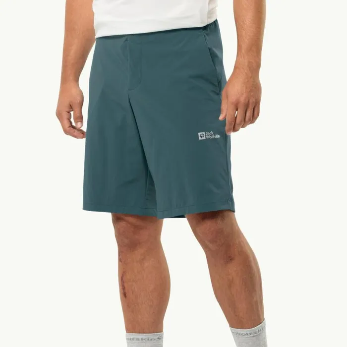 Men Jack Wolfskin Hiking Trousers PRELIGHT SHORTS M Emerald S Mens Hiking Shorts