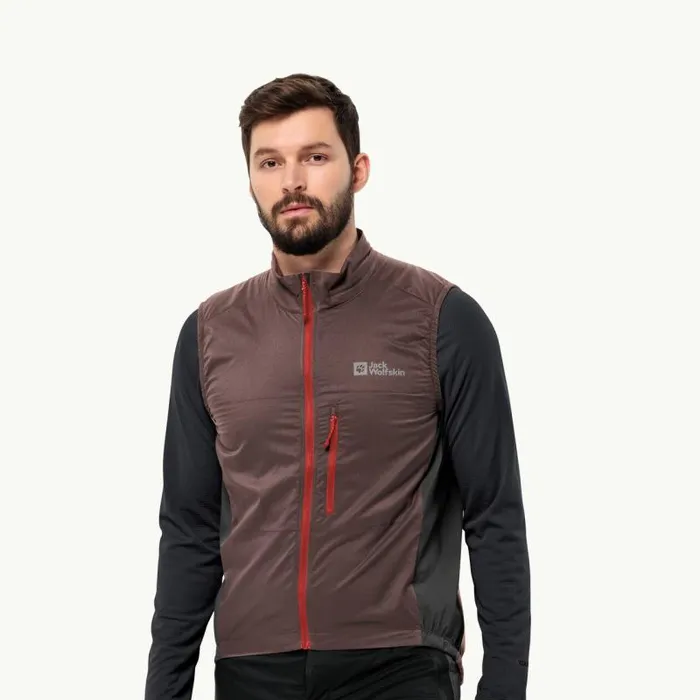 Men Jack Wolfskin Insulated Jackets MOROBBIA ALPHA VEST M Red Earth XXL Breathable Cycling Gilet Men Men Jack Wolfskin Insulated Jackets MOROBBIA ALPHA VEST M Red Earth XXL Breathable Cycling Gilet Men