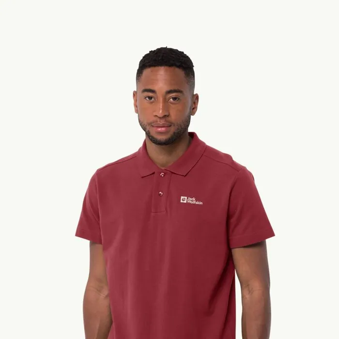 Men Jack Wolfskin Tshirts and Long Sleeves ESSENTIAL POLO M Deep Ruby S Mens Polo Shirt Men Jack Wolfskin Tshirts and Long Sleeves ESSENTIAL POLO M Deep Ruby S Mens Polo Shirt
