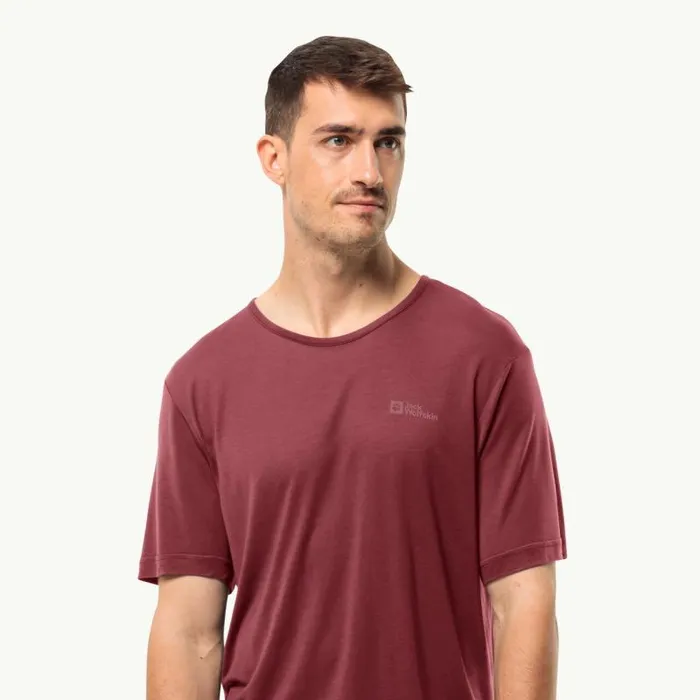 Men Jack Wolfskin Tshirts and Long Sleeves MOLA T M Deep Ruby XXL Mens Functional Shirt