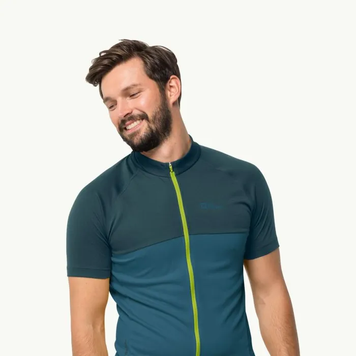 Men Jack Wolfskin Tshirts and Long Sleeves MOROBBIA FZ T M Blue Daze M