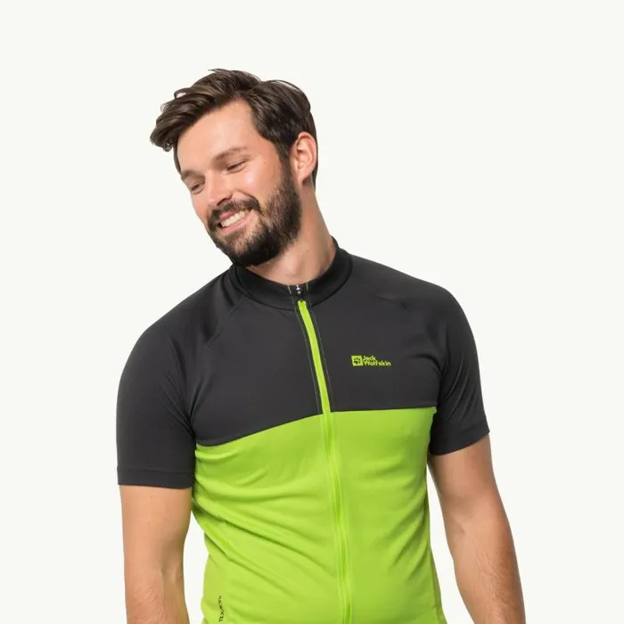 Men Jack Wolfskin Tshirts and Long Sleeves MOROBBIA FZ T M Fresh Green L