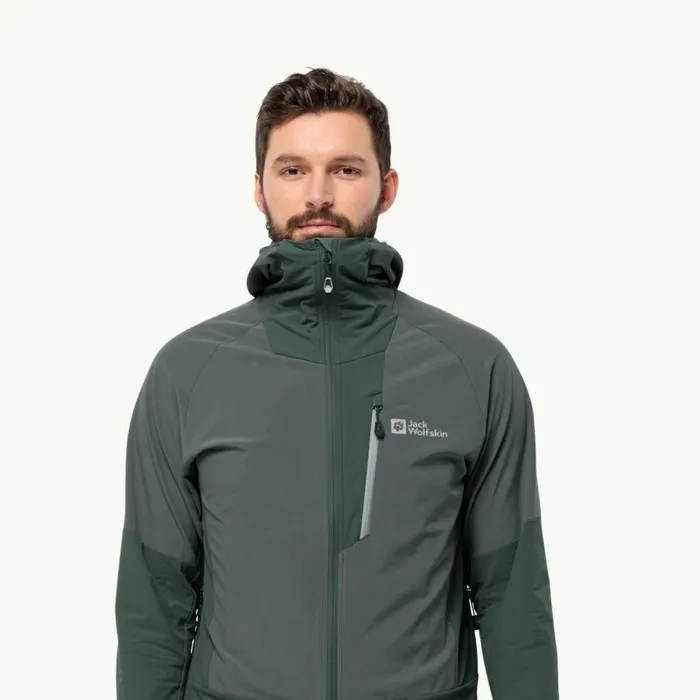 Men Jack Wolfskin Winter Jackets ALPSPITZE HOODY M Slate Green S Mens Softshell Ski Jacket Men Jack Wolfskin Winter Jackets ALPSPITZE HOODY M Slate Green S Mens Softshell Ski Jacket