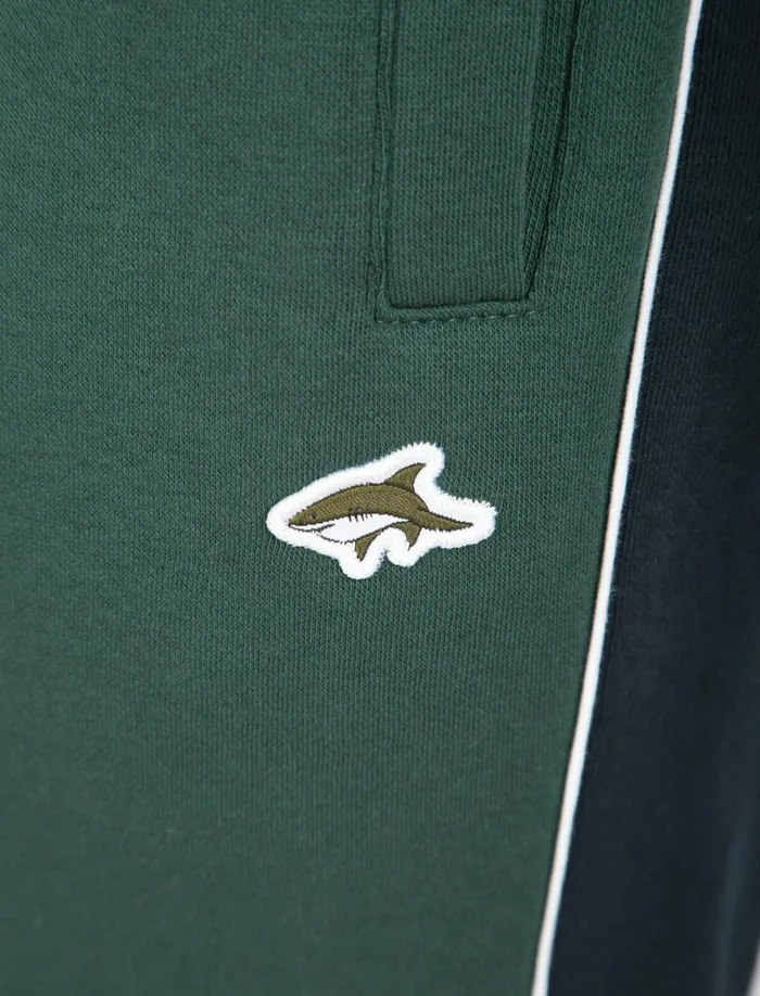 Men Joggers Tokyo Laundry Elias Brushback Fleece Cuffed Joggers With Piping Detail In Dune Bug 8211 Le Shark Green