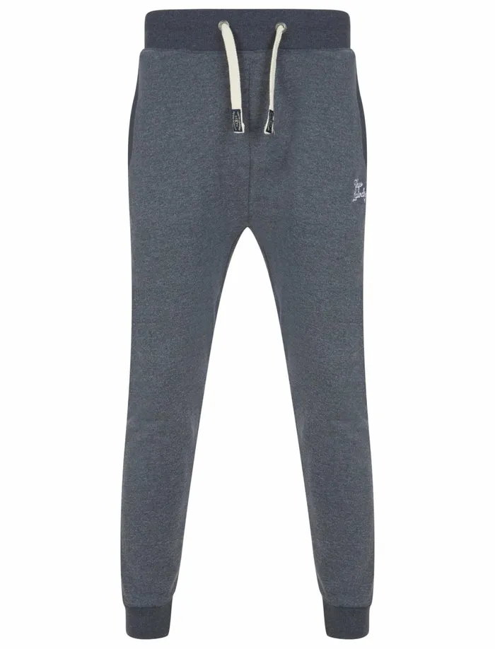 Men Joggers Tokyo Laundry Peckham Brushback Fleece Cuffed Joggers In Dark Navy Marl 8211 Tokyo Laundry Navy