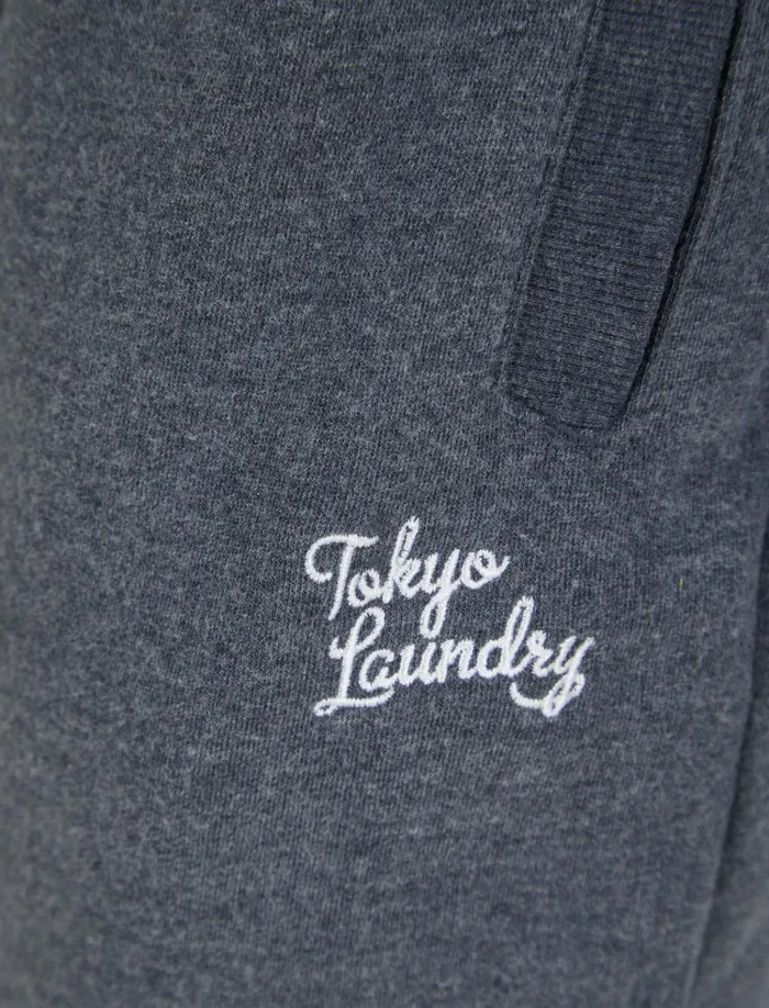 Men Joggers Tokyo Laundry Peckham Brushback Fleece Cuffed Joggers In Dark Navy Marl 8211 Tokyo Laundry Navy