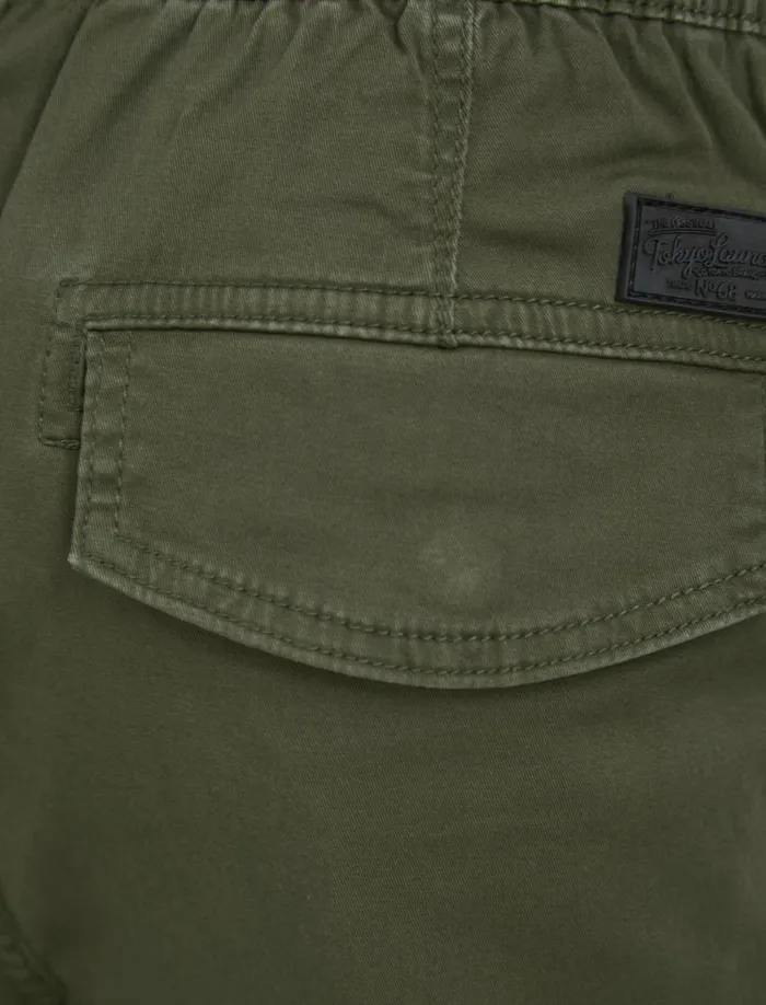 Men Joggers Tokyo Laundry Rodeo Cotton Twill Cuffed Cargo Jogger Pants With Pockets In Grape Leaf 8211 Tokyo Laundry Khaki