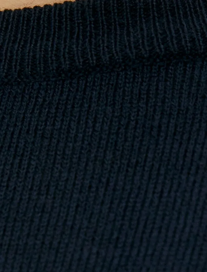 Men Jumpers and Cardigans Tokyo Laundry Chattox Crew Neck Knitted Jumper In Sky Captain Navy 8211 Kensington Eastside Navy