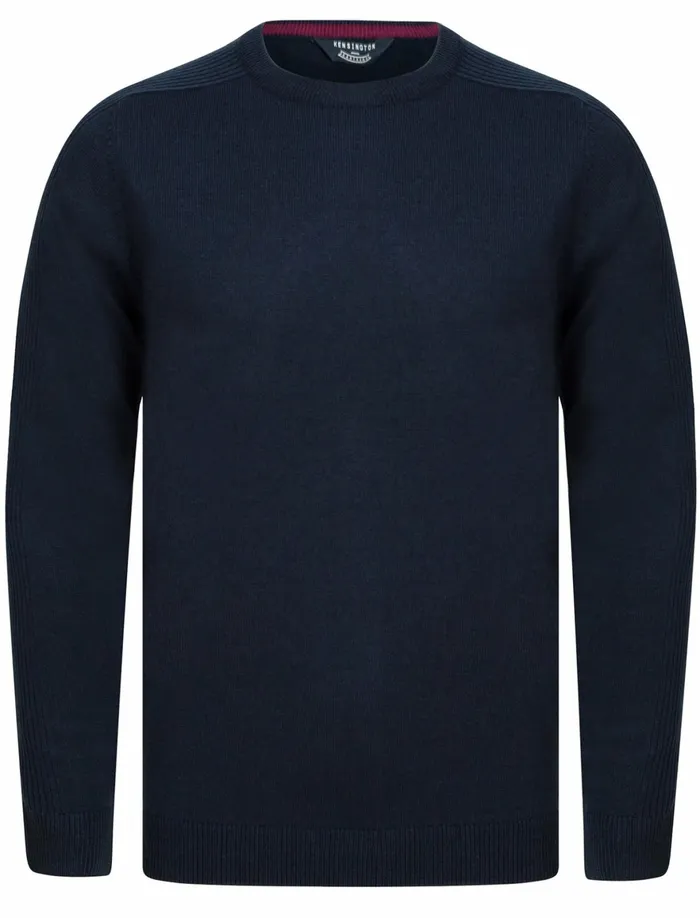 Men Jumpers and Cardigans Tokyo Laundry Chattox Crew Neck Knitted Jumper In Sky Captain Navy 8211 Kensington Eastside Navy
