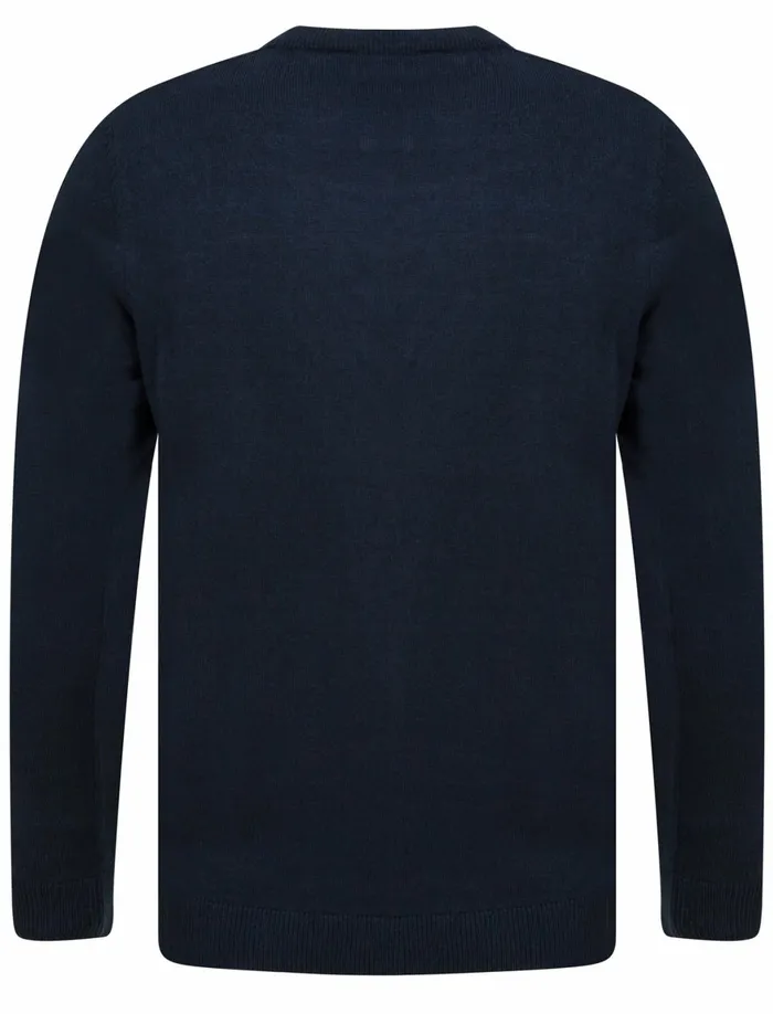 Men Jumpers and Cardigans Tokyo Laundry Chattox Crew Neck Knitted Jumper In Sky Captain Navy 8211 Kensington Eastside Navy