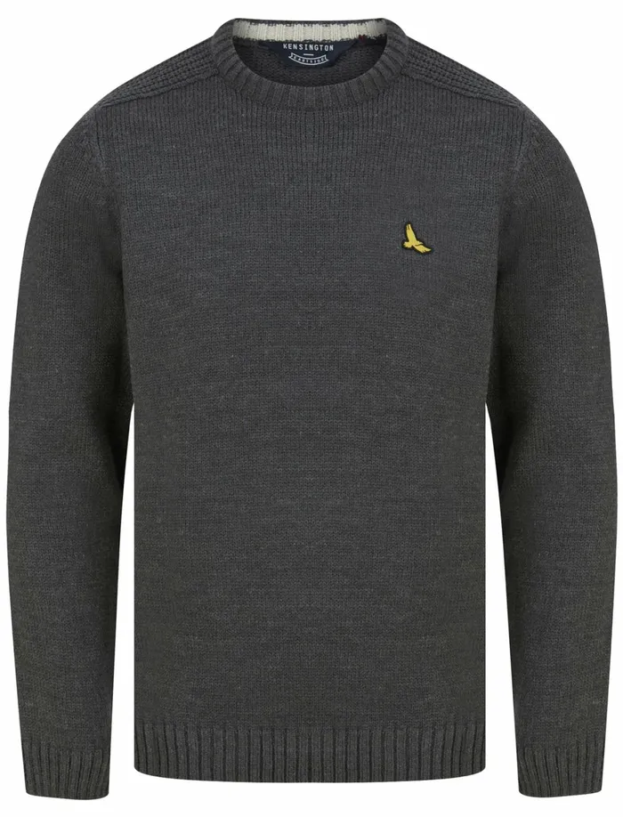 Men Jumpers and Cardigans Tokyo Laundry Dustin Knitted Crew Neck Jumper In Dark Grey Marl 8211 Kensington Eastside Charcoal Men Jumpers and Cardigans Tokyo Laundry Dustin Knitted Crew Neck Jumper In Dark Grey Marl 8211 Kensington Eastside Charcoal