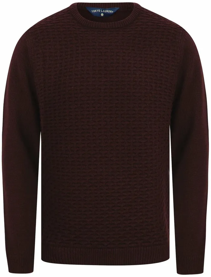 Men Jumpers and Cardigans Tokyo Laundry Shikara Stitched Panel Wool Blend Knitted Jumper In Plum 8211 Tokyo Laundry Oxblood Men Jumpers and Cardigans Tokyo Laundry Shikara Stitched Panel Wool Blend Knitted Jumper In Plum 8211 Tokyo Laundry Oxblood