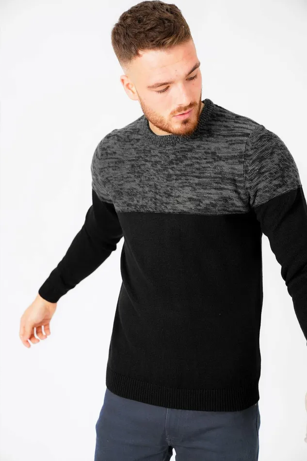 Men Jumpers and Cardigans Tokyo Laundry Squirrel Colour Block Knitted Jumper In Black Castlerock Twist 8211 Kensington Eastside Charcoal Men Jumpers and Cardigans Tokyo Laundry Squirrel Colour Block Knitted Jumper In Black Castlerock Twist 8211 Kensington Eastside Charcoal