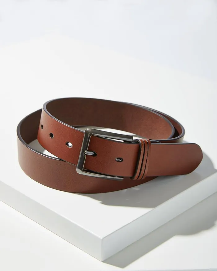 Men Leather Lace Braid Belt Black Tommy Bahama Belts
