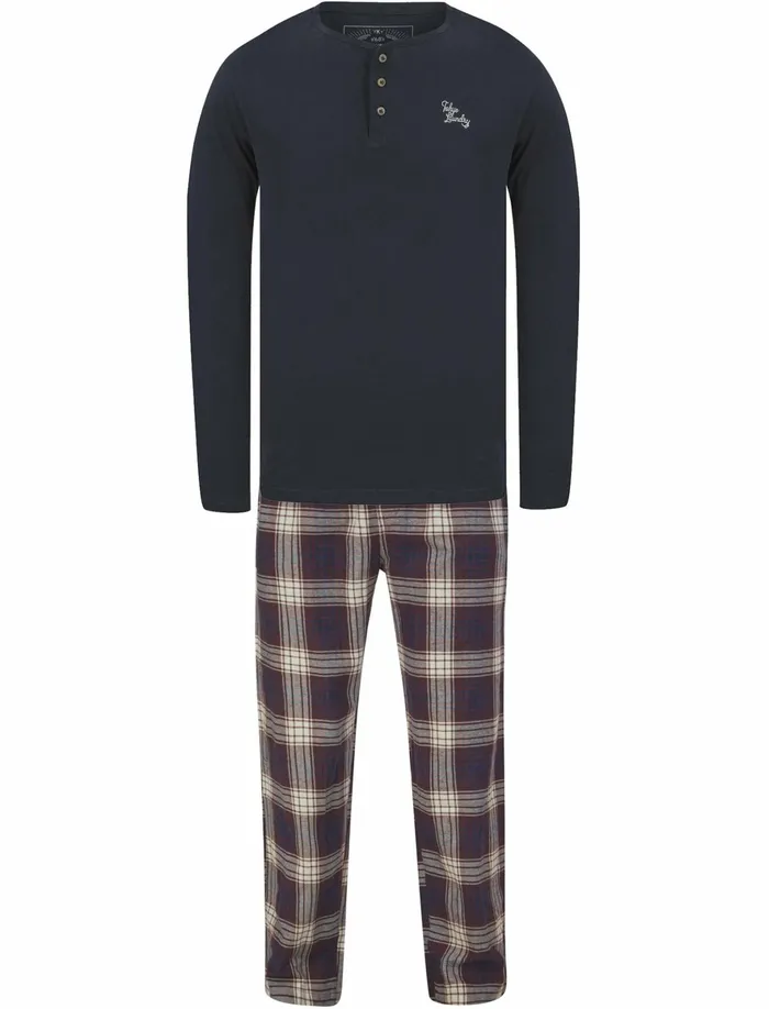 Men Loungewear Tokyo Laundry Field 2Pc Long Sleeve Cotton Checked Lounge Set In Sky Captain Navy Tokyo Laundry Navy Men Loungewear Tokyo Laundry Field 2Pc Long Sleeve Cotton Checked Lounge Set In Sky Captain Navy Tokyo Laundry Navy