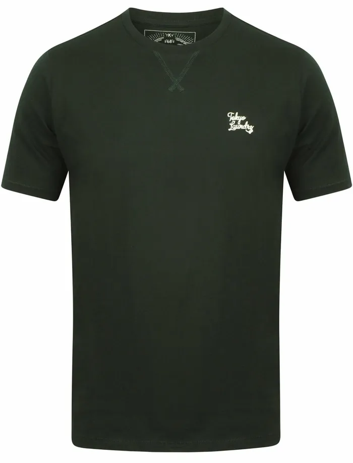 Men Loungewear Tokyo Laundry Koppelo 3 Pack Crew Neck Cotton TShirts In Hunter Green Aubergine Black 8211 Tokyo Laundry Black