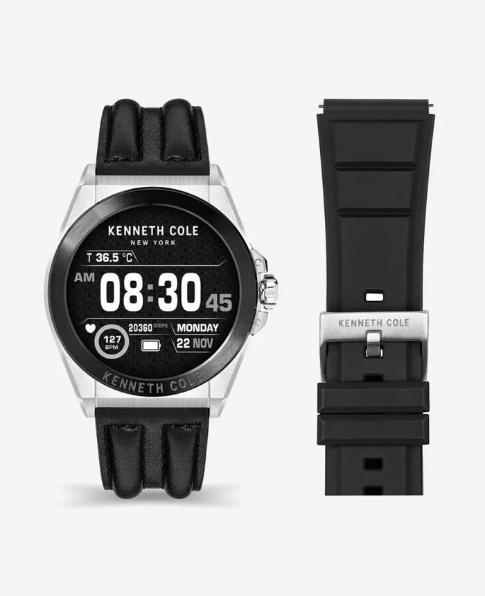 Men Mens Watches Kenneth Cole The Wellness Smartwatch 20 With Interchangeable Band Set Black Men Mens Watches Kenneth Cole The Wellness Smartwatch 20 With Interchangeable Band Set Black