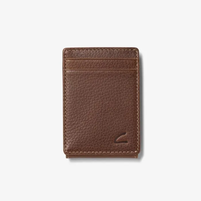 Men Pebble Wide Money Clip Wallet Brown Clarks Wallets