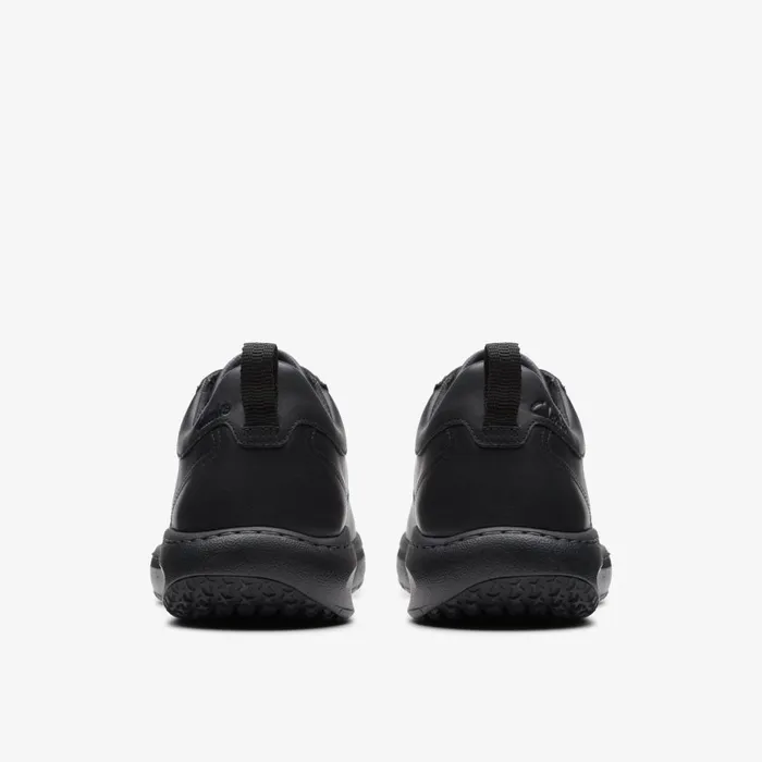 Men Pro Lace Black Leather Clarks Sneakers