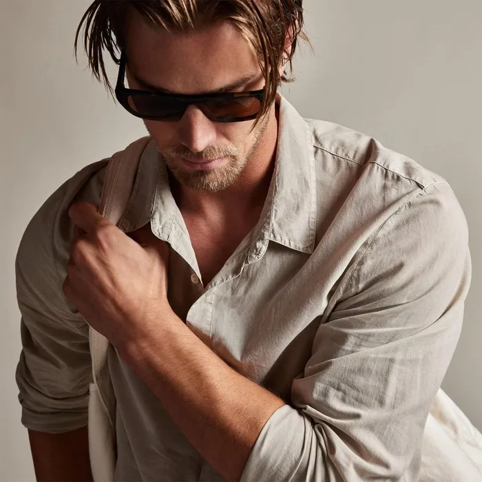 Men Shirting James Perse Standard Shirt Toast Pigment