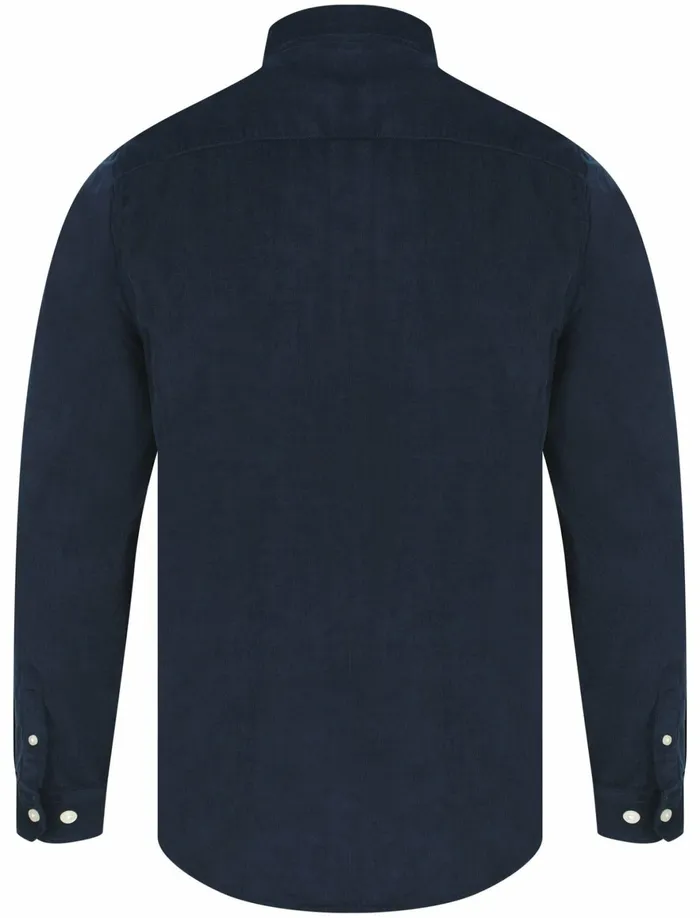 Men Shirts Tokyo Laundry Erskine Corduroy Cotton Long Sleeve Shirt In Navy 8211 Tokyo Laundry Navy
