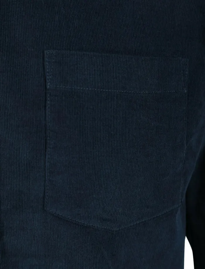 Men Shirts Tokyo Laundry Erskine Corduroy Cotton Long Sleeve Shirt In Navy 8211 Tokyo Laundry Navy