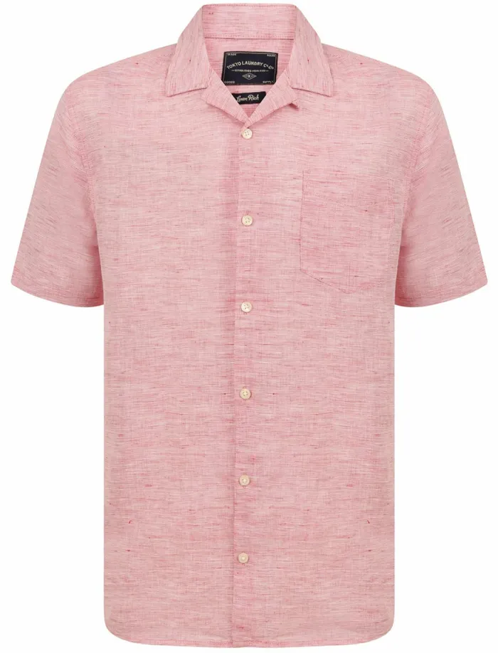 Men Shirts Tokyo Laundry Yanni Notch Collar Short Sleeve Cotton Linen Shirt In Pink 8211 Tokyo Laundry Pink Men Shirts Tokyo Laundry Yanni Notch Collar Short Sleeve Cotton Linen Shirt In Pink 8211 Tokyo Laundry Pink