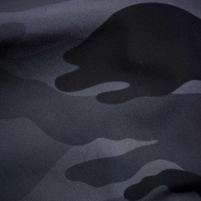 Men Shorts James Perse Camo Curve Hem Hybrid Trunk Black Sea Camoblack