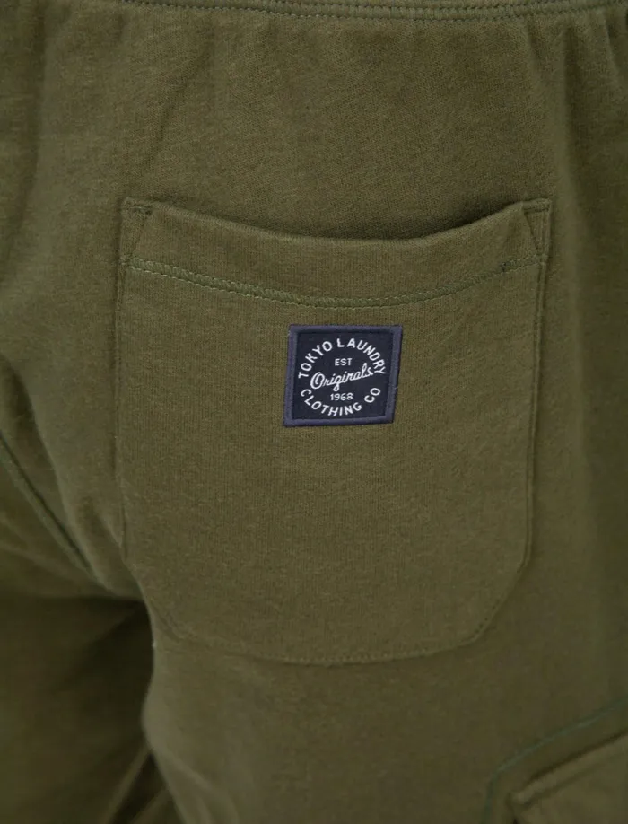 Men Shorts Tokyo Laundry Ralph MultiPocket Cargo Jogger Shorts In Dusty Olive 8211 Tokyo Laundry Olive