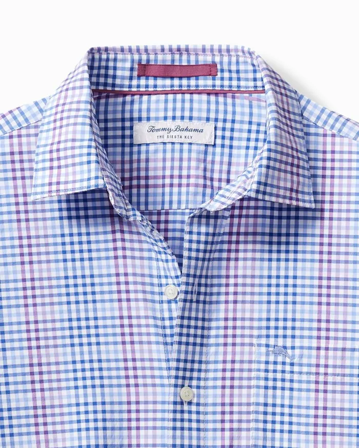 Men Siesta Key Check IslandZone Stretch Shirt Summer Plum Tommy Bahama Shirts Men Siesta Key Check IslandZone Stretch Shirt Summer Plum Tommy Bahama Shirts