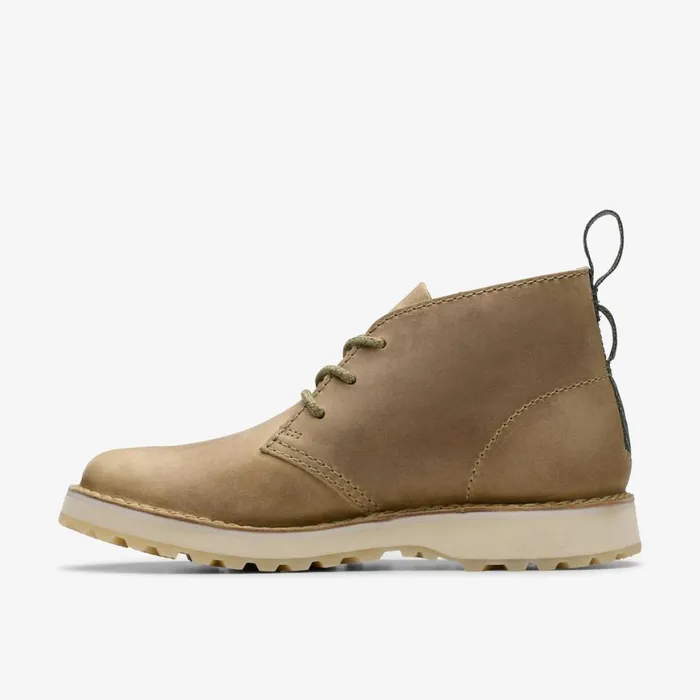 Men Solsbury Desert Boot Dark Sand Leather Clarks Boots