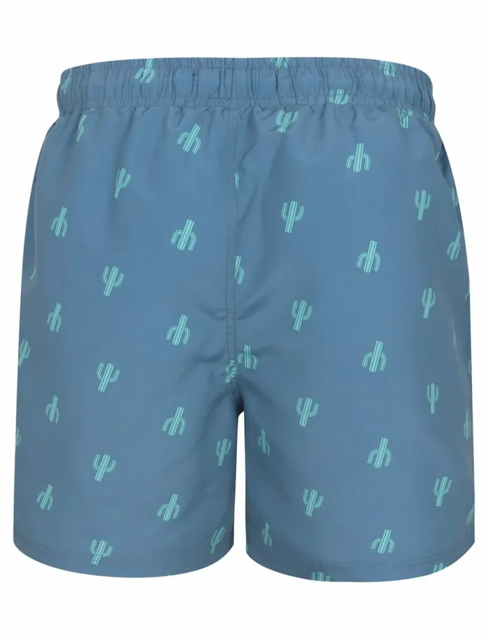 Men Swimwear Tokyo Laundry Saiph Cactus Print Swim Shorts In Federal Blue 8211 Tokyo Laundry Blue