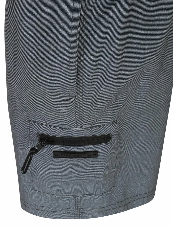 Men Swimwear Tokyo Laundry Vittorino Fine Stripe Print Swim Shorts With Leg Pocket In Black 8211 Dissident Black