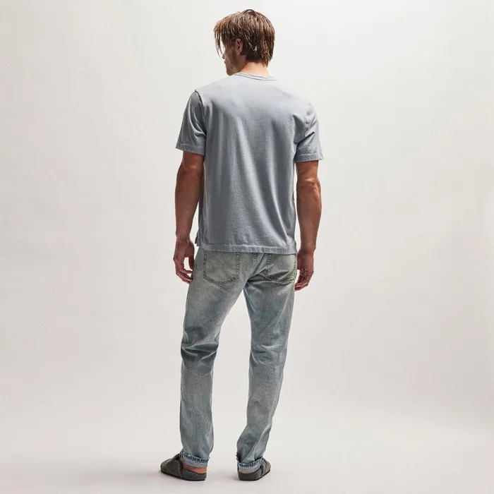 Men TShirts James Perse Heavy Luxe Jersey Crew Bluestone