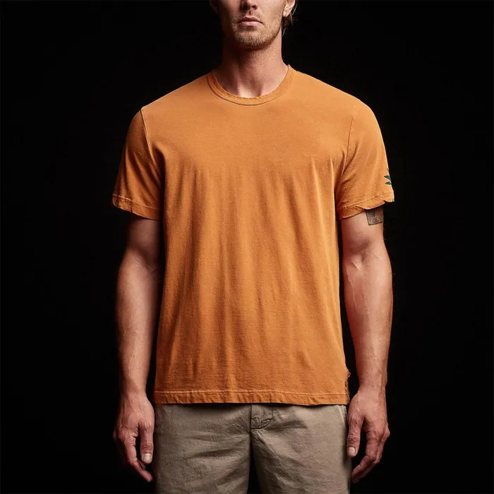 Men TShirts James Perse Malibu Shoreline Graphic Crew Citrine Pigment