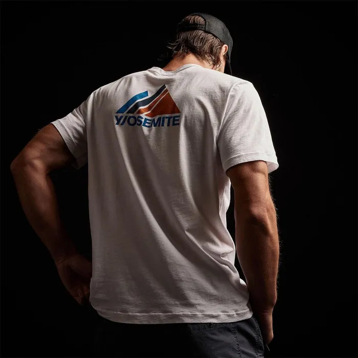 Men TShirts James Perse Mountain Graphic Crew White