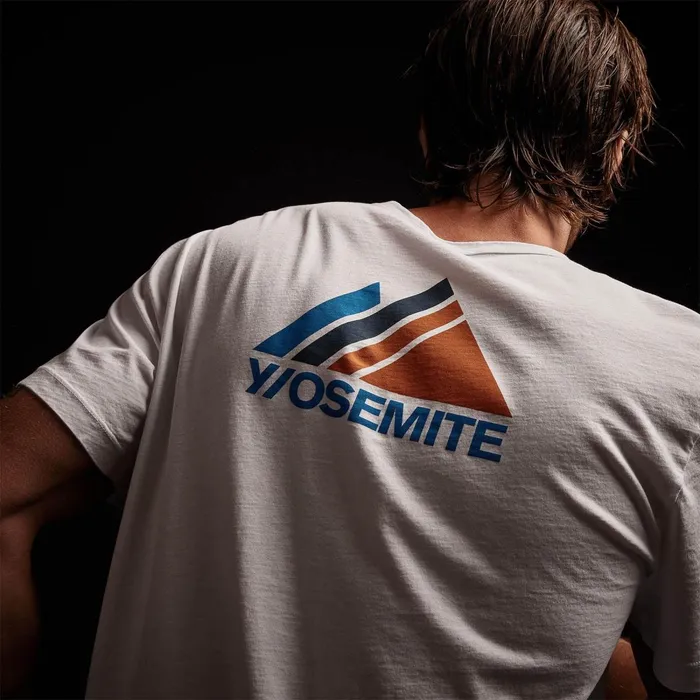 Men TShirts James Perse Mountain Graphic Crew White