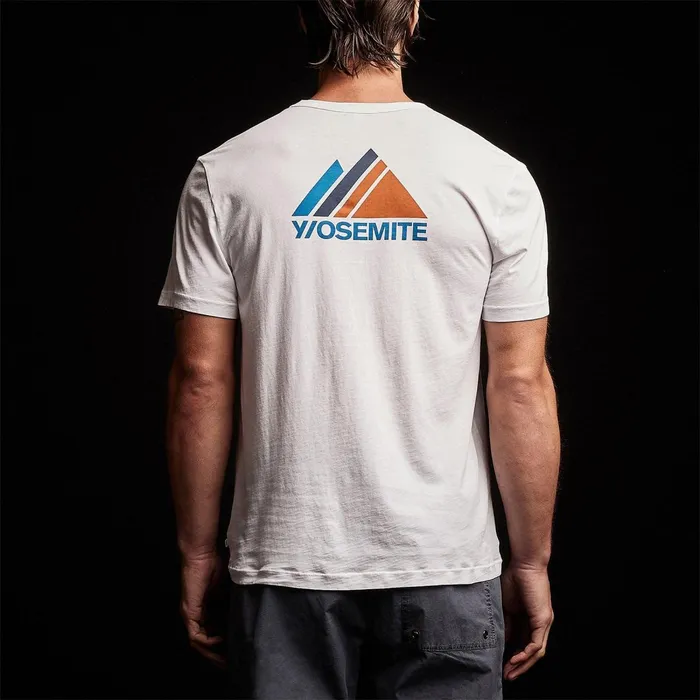 Men TShirts James Perse Mountain Graphic Crew White
