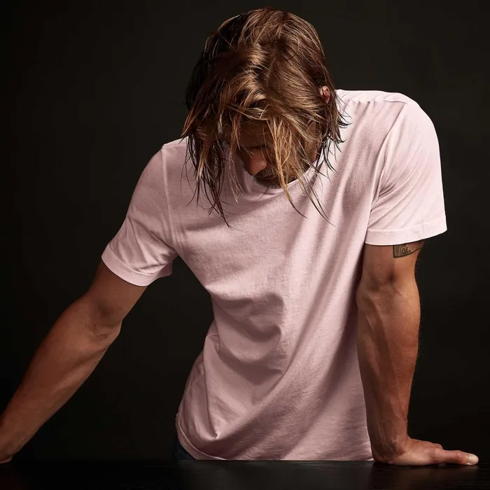 Men TShirts James Perse Short Sleeve Crew Neck Zephyr Pigment
