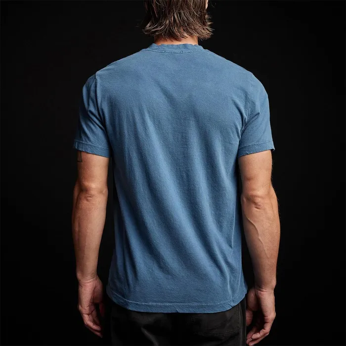 Men TShirts James Perse Short Sleeve V Neck Lake Pigment