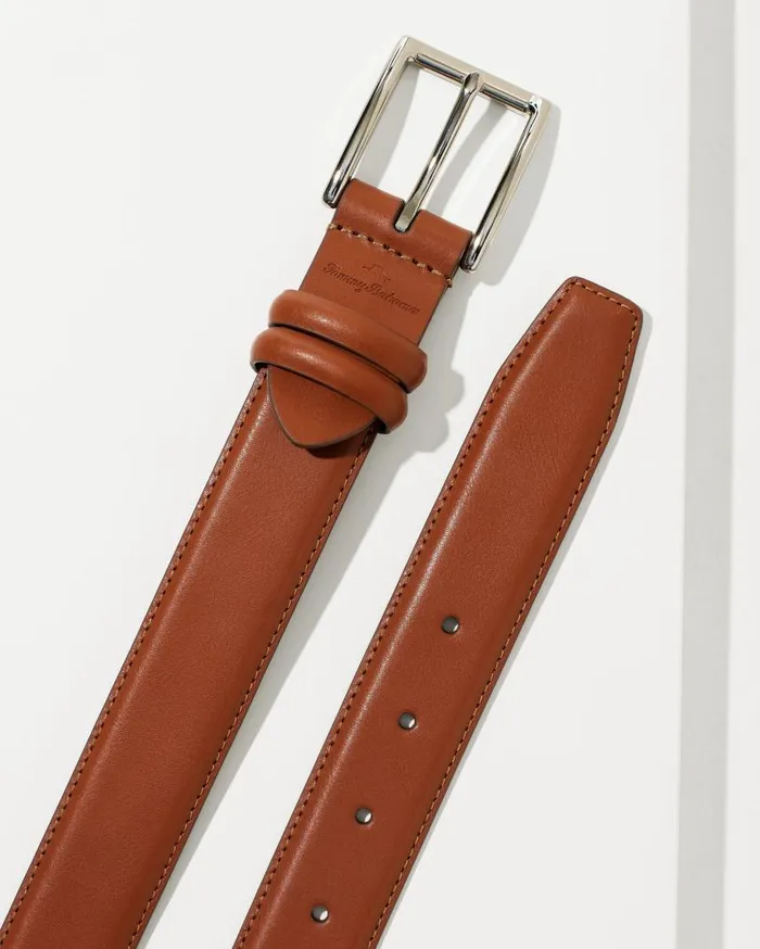 Men Tan Leather Overlay Belt Tan Tommy Bahama Belts Men Tan Leather Overlay Belt Tan Tommy Bahama Belts