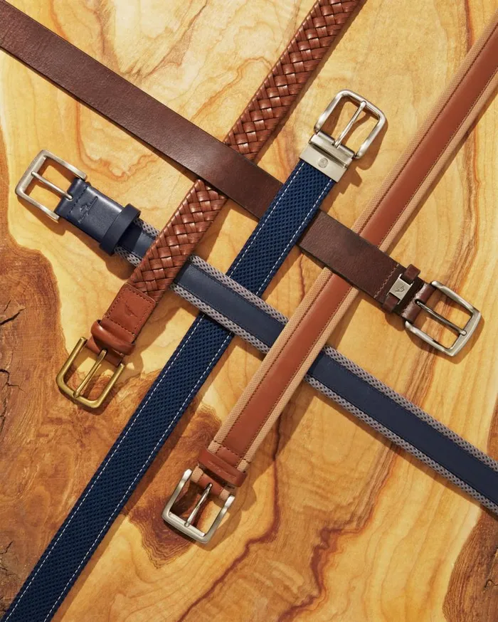 Men TwoTone Herringbone Stretch Belt Tankhaki Tommy Bahama Belts Men TwoTone Herringbone Stretch Belt Tankhaki Tommy Bahama Belts