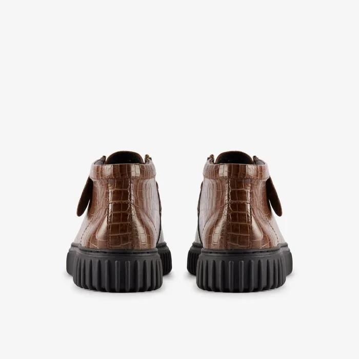 MenWomen Martine Rose Torhill Hi Brown Crocodile Leather Clarks Boots