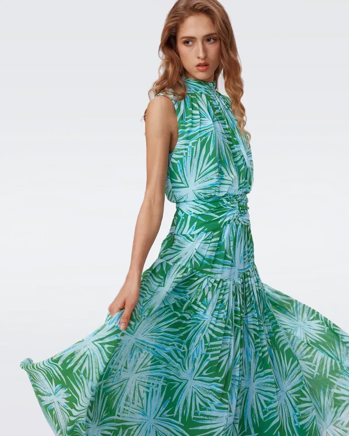 Menon Dress Sea Holly Green Women DVF Dresses