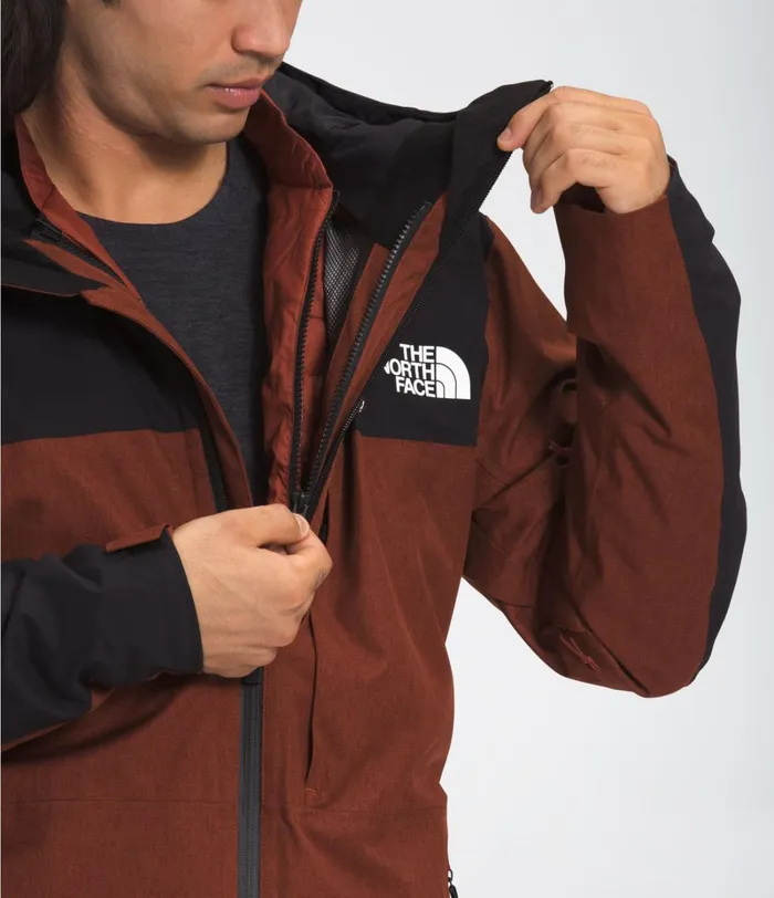 Mens 3In1 The North Face ThermoBall Eco Snow Triclimate Brandy Brown Heatherbrandy Brown