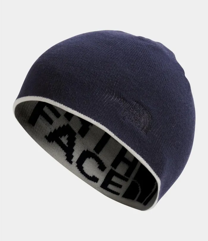Mens Beanies and Scarves The North Face Reversible Tnf Banner Beanie Vintage Whiteaviator Navy